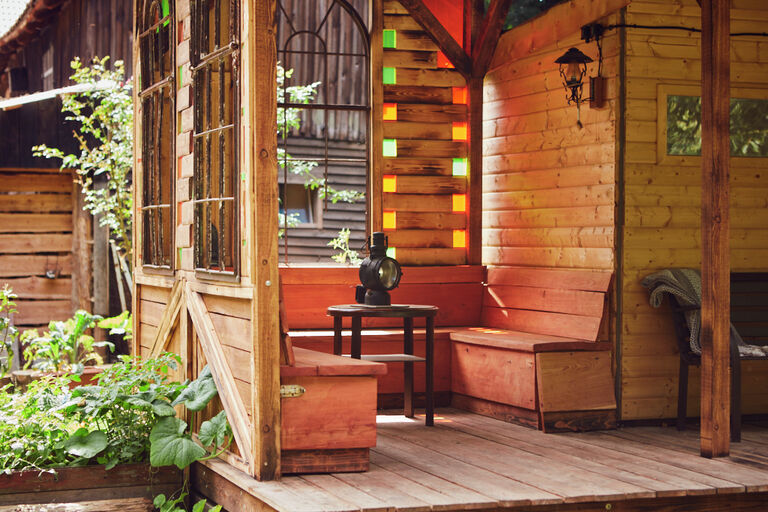 Sauna Sitzecke